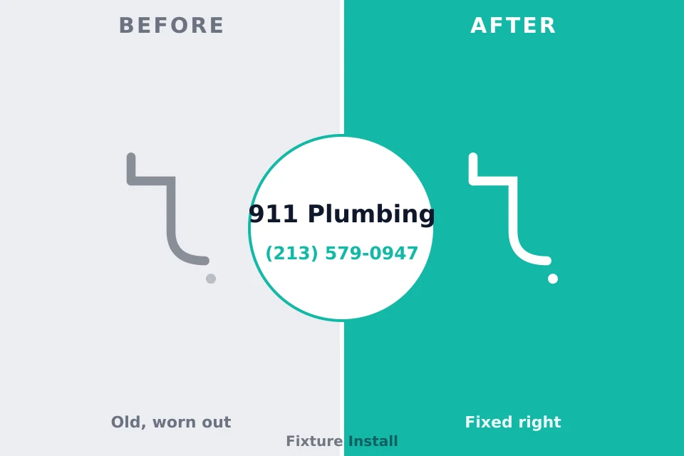 Before and after: plumbing repair Edgewood, WA
